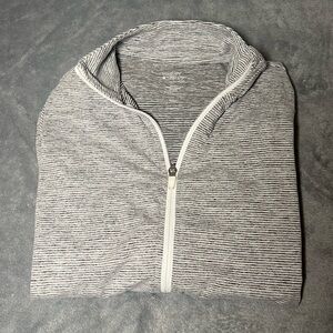 Market & Spruce Gray Zip-Up Sweatshirt
